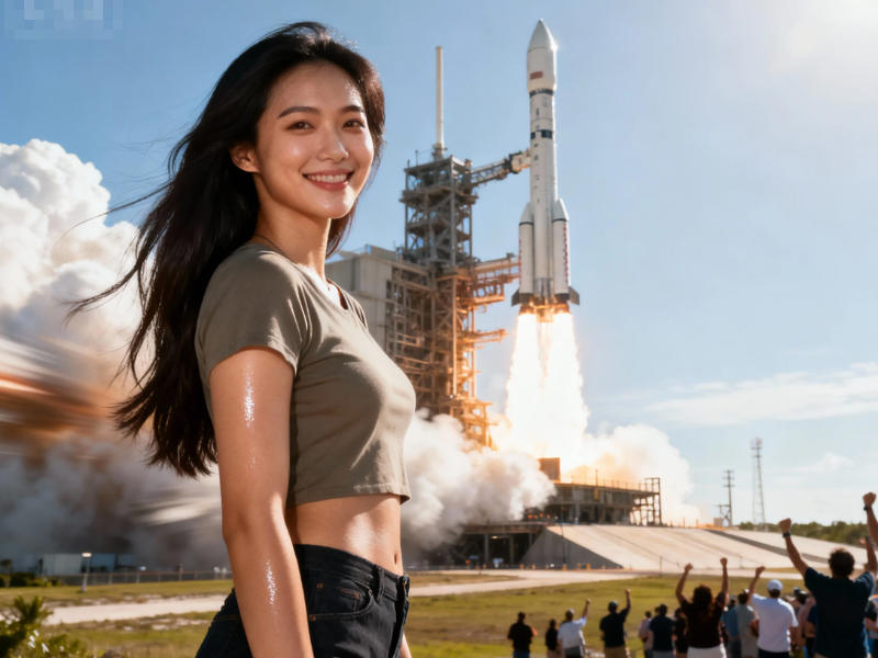 航天火箭發(fā)射現(xiàn)場